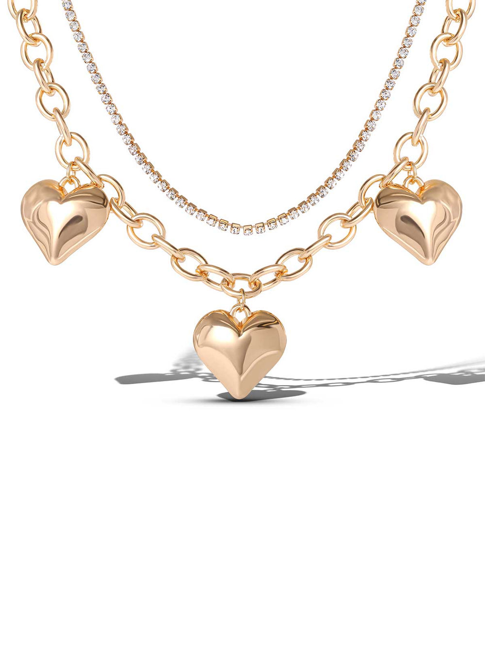 3 Hearts Layered Necklace - Jessica Simpson Sale