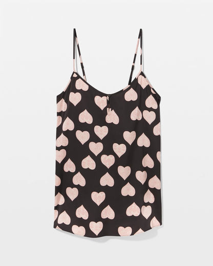 MANDALA HEARTS BLACK Camisole
