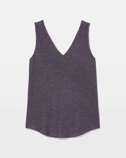 GRAY INK/PEARLED IVORY V-Neck Pajama Tank