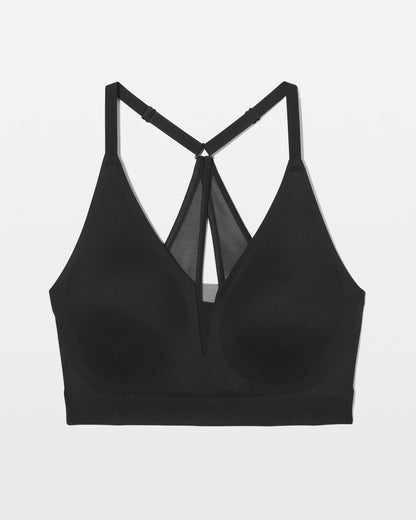 BLACK Racerback Mesh Bralette