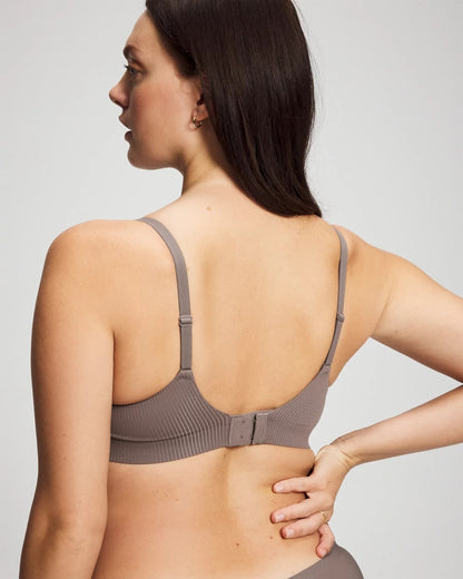 DARK TAUPE Rib Wireless Bra
