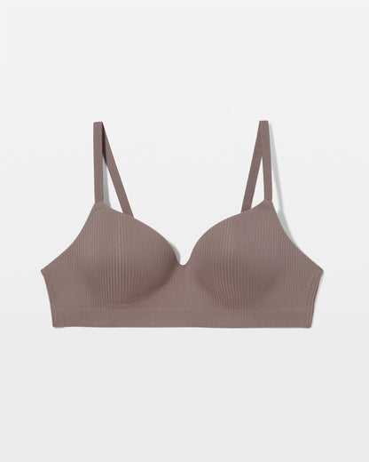 DARK TAUPE Rib Wireless Bra
