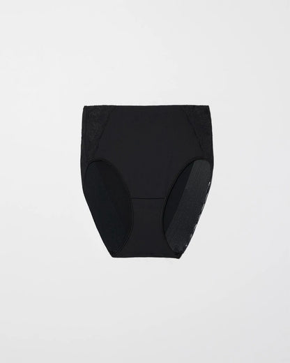 BLACK Modern Brief Panty with Lace