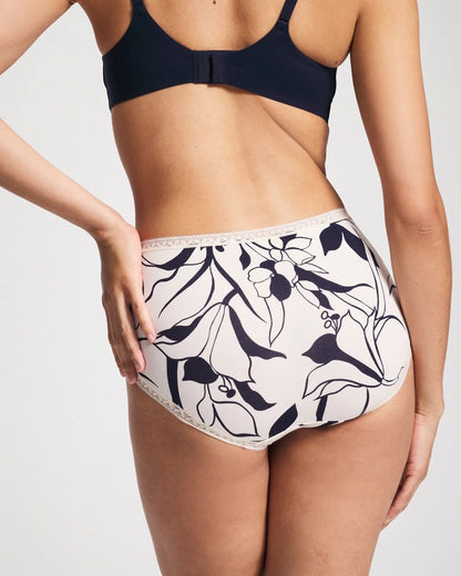 NOUVEAU FLORA MINI CHAMP Cotton Brief Panty with Lace Trim