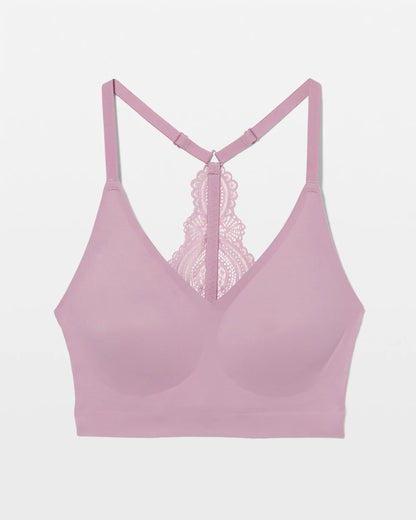 LILAC WINE Racerback Bralette with Lace Back