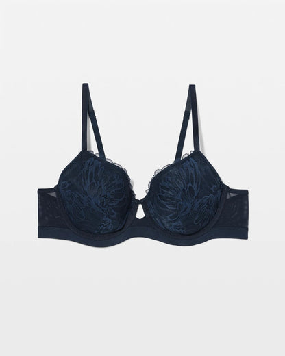 NIGHTFALL NAVY Perfect Coverage Bra with Lace