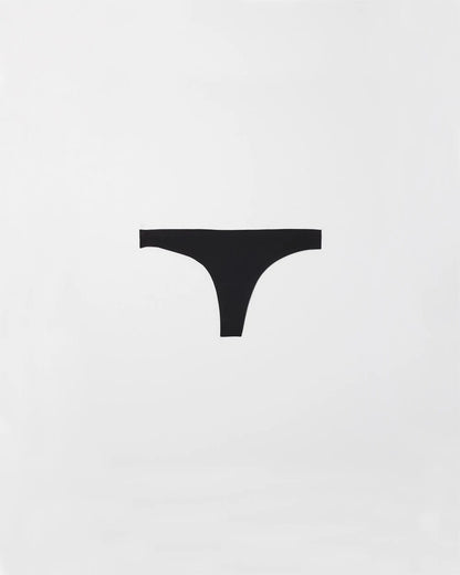 BLACK Soft Stretch Thong Panty