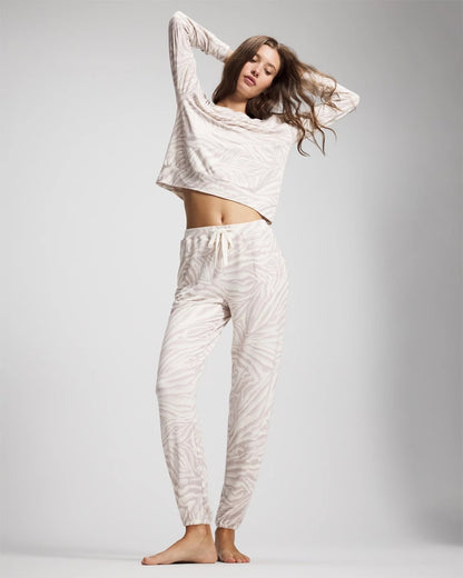 ZEBRA ZEN GRAY GLASS Long-Sleeve Pajama Top