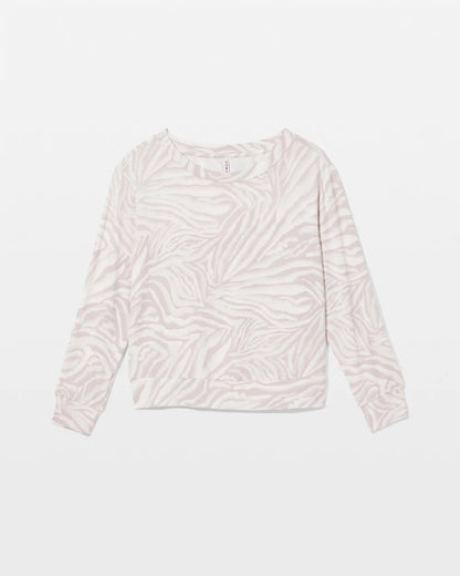 ZEBRA ZEN GRAY GLASS Long-Sleeve Pajama Top