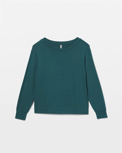 DEEP TEAL Long-Sleeve Pajama Top