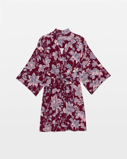 PAISLEY SPLENDOR PLUM Short Robe