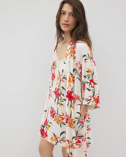 LE TIGRE FLORA CHAMPAGNE Short Robe