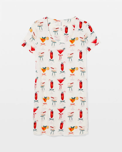 MERRY MIXES CHAMP Short Sleeve Scoop Neck Sleepshirt