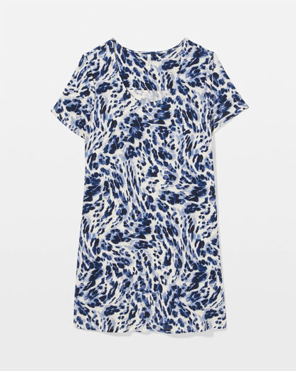 LOVELIEST LEOPARD PARCH M Short Sleeve Scoop Neck Sleepshirt