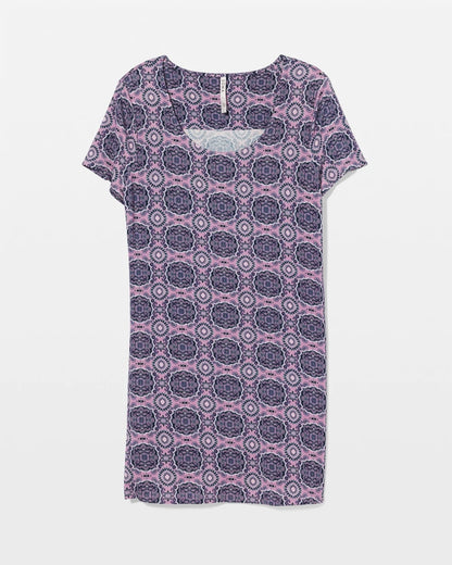 HAVEN TILE MINI LILAC WIN Short Sleeve Scoop Neck Sleepshirt