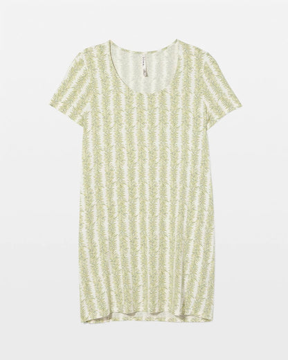 CHILL STRIPE CHAMPAGNE Short Sleeve Scoop Neck Sleepshirt