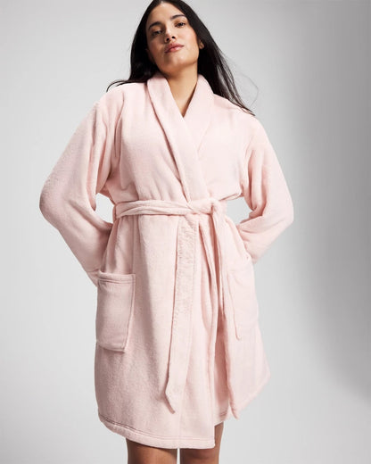 PRETTY PINK Plush Short Robe