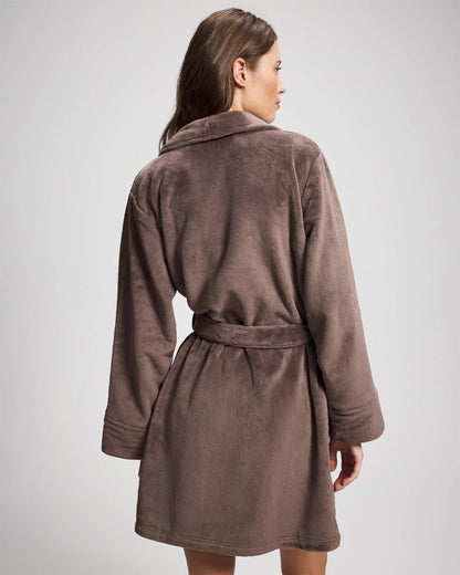 DARK TAUPE Plush Short Robe