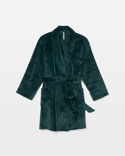 GREEN JOLIE Plush Short Robe
