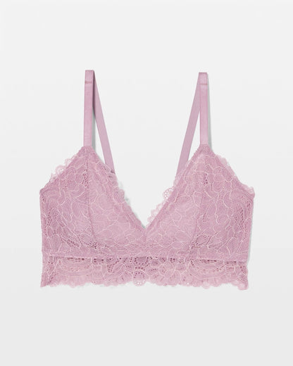 LILAC WINE/LILAC ASH CD Corded Lace Bralette