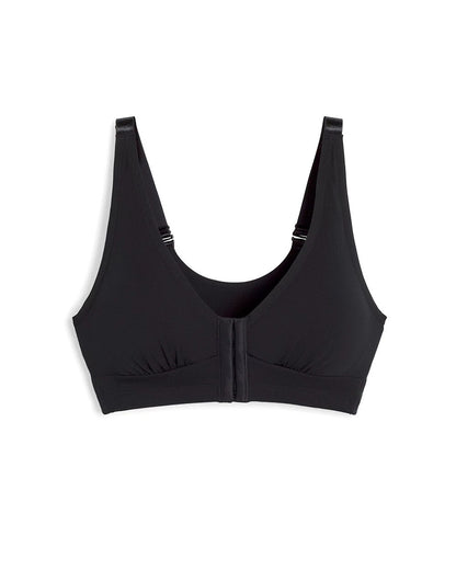 BLACK Front-Closure Post-Surgery Bra