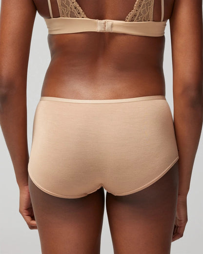 WARM AMBER Boyshort Panty with Enchanting Lace