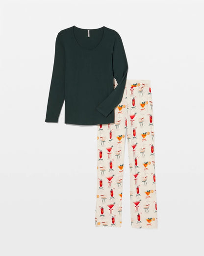 MERRY MIXES CHAMP Packaged Long-Sleeve Pant Pajama Set