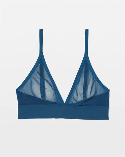 BLUE MY MIND Triangle Mesh Bralette