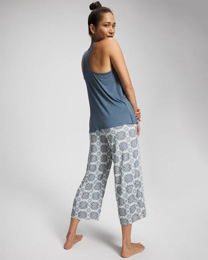 HAVEN TILE MINI GREEN Tank + Crop Pants Pajama Set