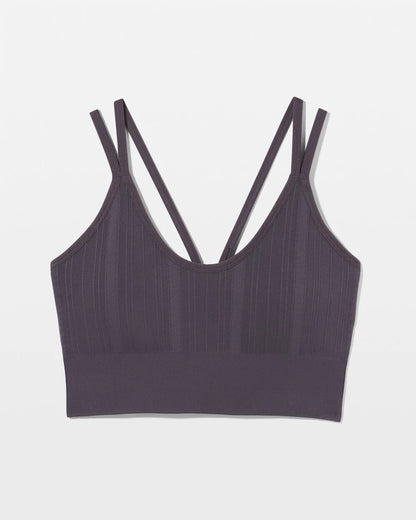 GRAY INK Seamless Bra With Strappy Back