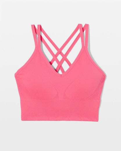 CAMELLIA ROSE Longline Bra with Strappy Back