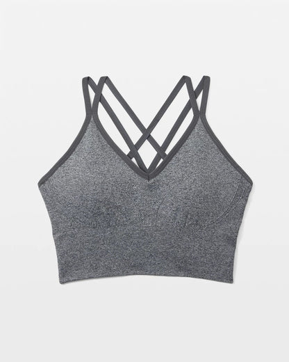 HEATHER OBSIDIAN Soma Sport Longline Bra with Strappy Back