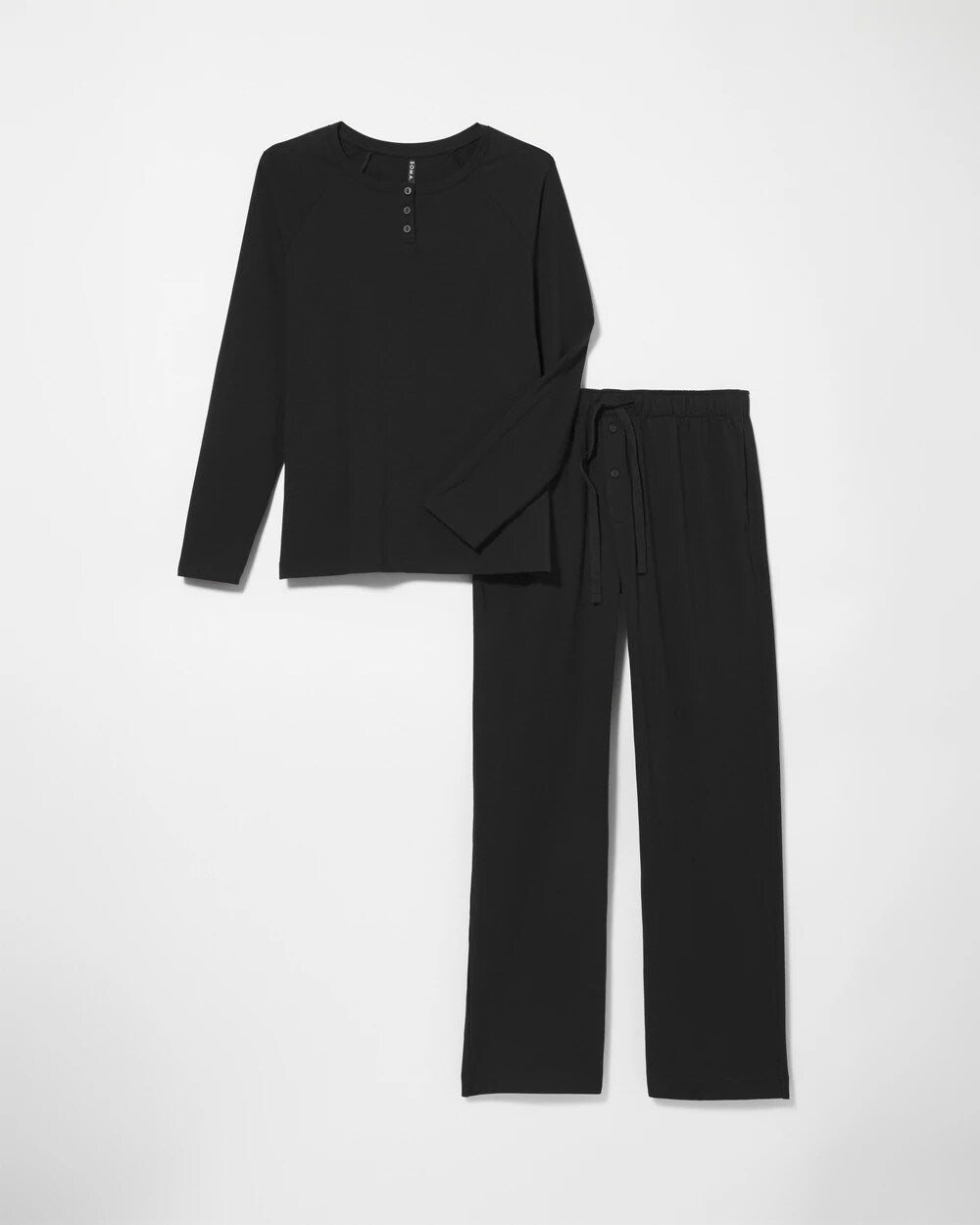 BLACK Men's Henley Pajama Top
