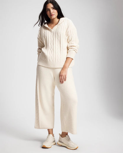 PARCHMENT Cable Knit Plush Hoodie