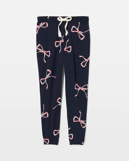 BELOVED BOWS GRAND NAVY Banded Ankle Pajama Pant