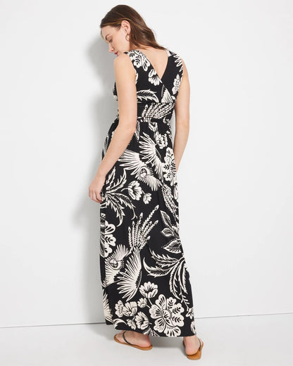 FLY BY NIGHT G BLK PARCH Goddess Maxi Bra Dress