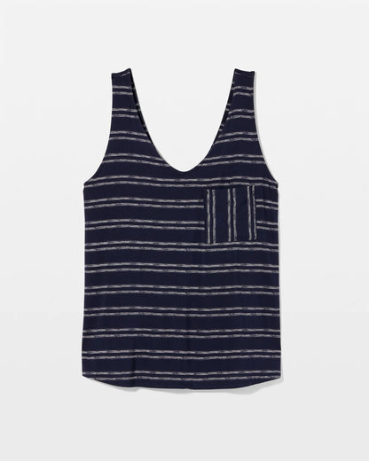 BOHO STRIPE NAVY V-Neck Pajama Tank