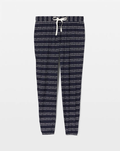 BOHO STRIPE NAVY Banded Ankle Pajama Pant