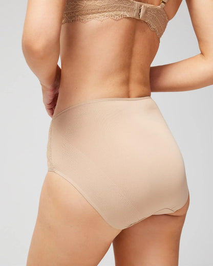 WARM AMBER Modern Brief Panty with Lace