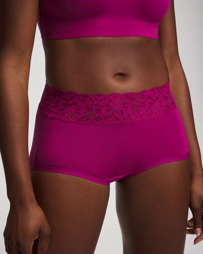 MAGENTA ORCHID Brief Panty with Super Soft Signature Lace