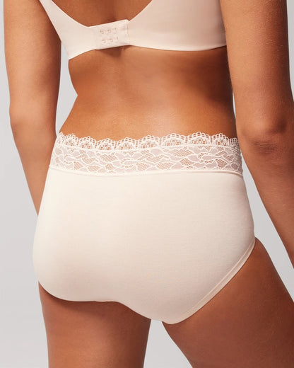 PALE SAND Brief Panty with Enchanting Lace