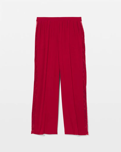 PAINT THE TOWN RED Lace Relaxed Wide Leg Pajama Pant