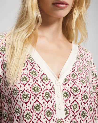 PATTERNED PIECES CHAMP Long Sleeve Henley