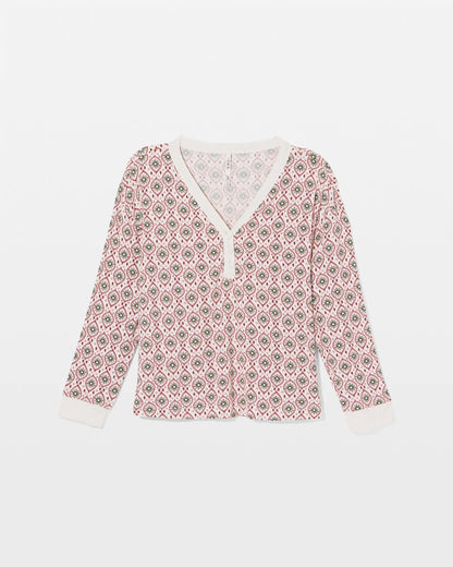 PATTERNED PIECES CHAMP Long Sleeve Henley