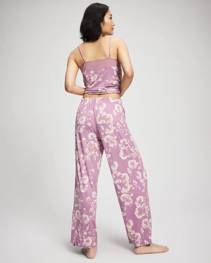 FLORA SHIMMER LILAC Printed Pajama Pant