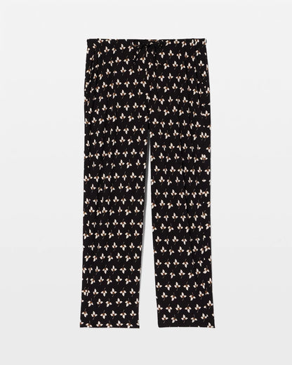 PEACEFUL PETALS BLACK Ankle Pajama Pant