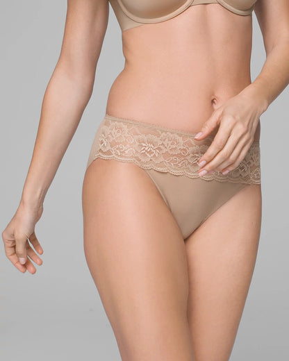 WARM AMBER Hipster Panty with Lace