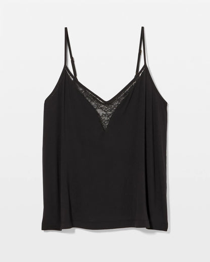 BLACK Lace Trim Cami