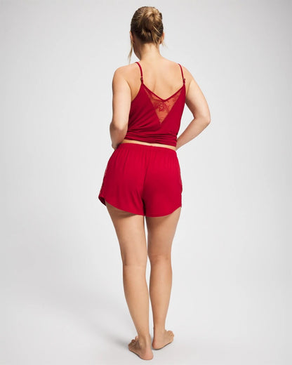 PAINT THE TOWN RED Lace Relaxed Pajama Short