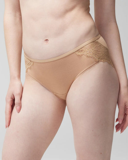 WARM AMBER Hipster Panty with Enchanting Lace